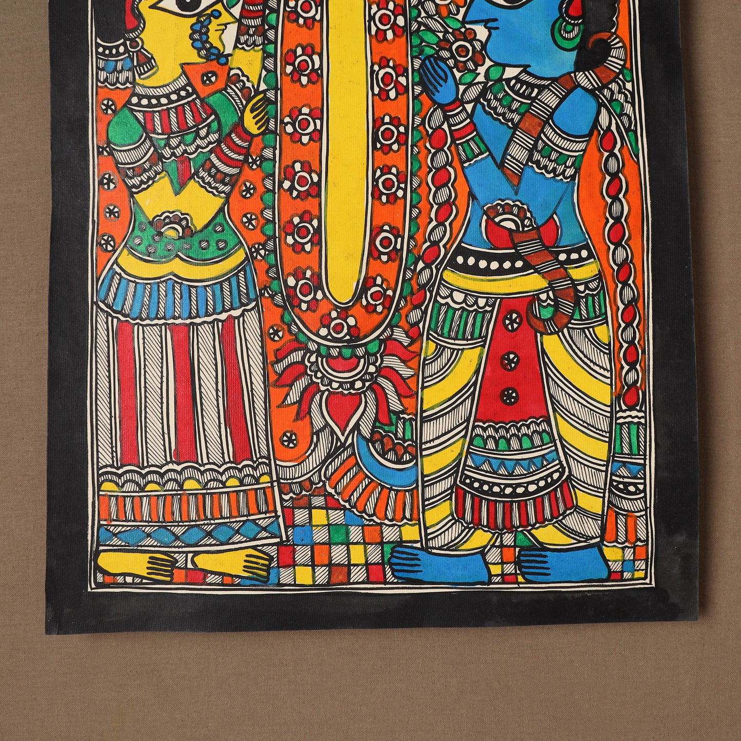 Handpainted Madhubani Painting by Santosh Paswan (15 x 11 in) 09
