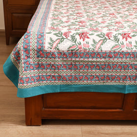 Sanganeri Hand Block Print Cotton Single Bedsheet (90 x 60 in) 61