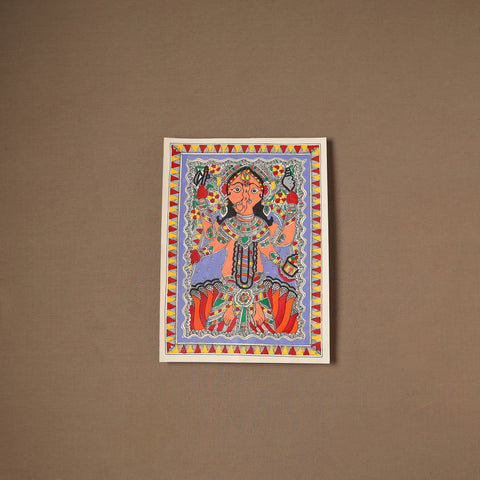 Handpainted Madhubani Painting by Santosh Paswan (15 x 11 in) 11