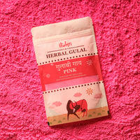 गुलाबी गाय ~ Pink Organic and Herbal Holi Color / Gulal (100gm)