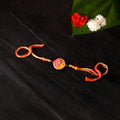 Round Ganesha - Copper Enamel Rakhi by Ekibeki 08