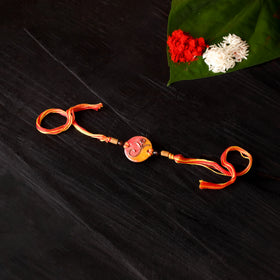 Round Ganesha - Copper Enamel Rakhi by Ekibeki 08