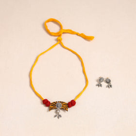 Yellow German Silver Fabart Necklace Set