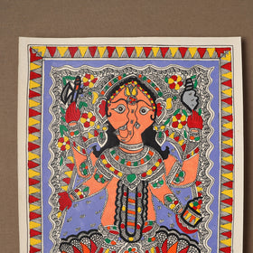 Handpainted Madhubani Painting by Santosh Paswan (15 x 11 in) 11