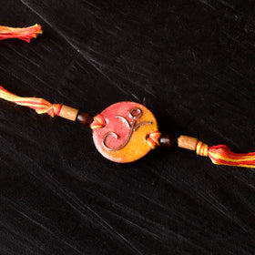Round Ganesha - Copper Enamel Rakhi by Ekibeki 08