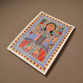Handpainted Madhubani Painting by Santosh Paswan (15 x 11 in) 11