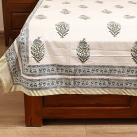 Sanganeri Hand Block Print Cotton Single Bedsheet (90 x 60 in) 63