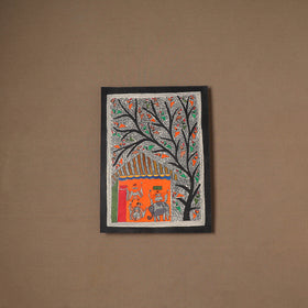 Handpainted Madhubani Painting by Santosh Paswan (15 x 11 in) 12