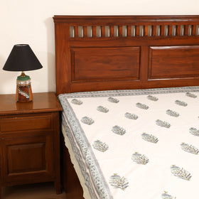 Sanganeri Hand Block Print Cotton Single Bedsheet (90 x 60 in) 63