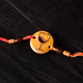 Wine O Clock - Copper Enamel Rakhi by Ekibeki 11