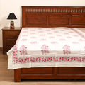 Sanganeri Hand Block Print Cotton Single Bedsheet (90 x 60 in) 64
