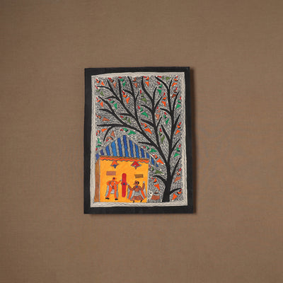 Handpainted Madhubani Painting by Santosh Paswan (15 x 11 in) 13