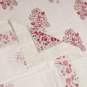 Sanganeri Hand Block Print Cotton Single Bedsheet (90 x 60 in) 64