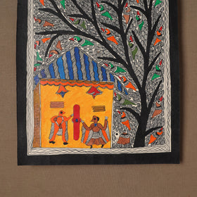 Handpainted Madhubani Painting by Santosh Paswan (15 x 11 in) 13