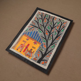 Handpainted Madhubani Painting by Santosh Paswan (15 x 11 in) 13