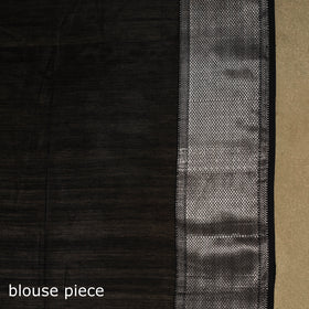 Black - traditional handloom zari buta silk cotton