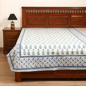 Sanganeri Hand Block Print Cotton Single Bedsheet (90 x 60 in) 66