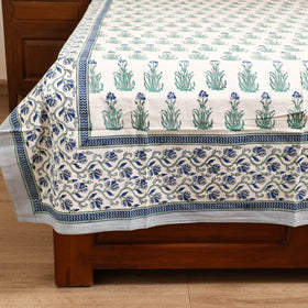 Sanganeri Hand Block Print Cotton Single Bedsheet (90 x 60 in) 66