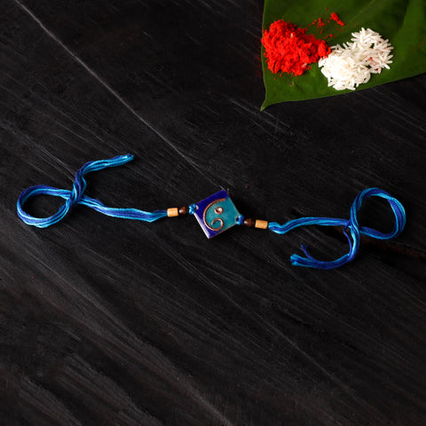 Square Ganesha - Copper Enamel Rakhi by Ekibeki 19