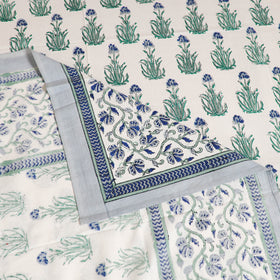 Sanganeri Hand Block Print Cotton Single Bedsheet (90 x 60 in) 66