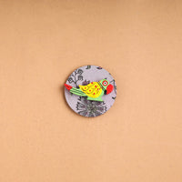 Parrot - Handmade Fabart Wooden Magnet 03