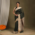 Green - traditional mulberry silk handloom saree 54