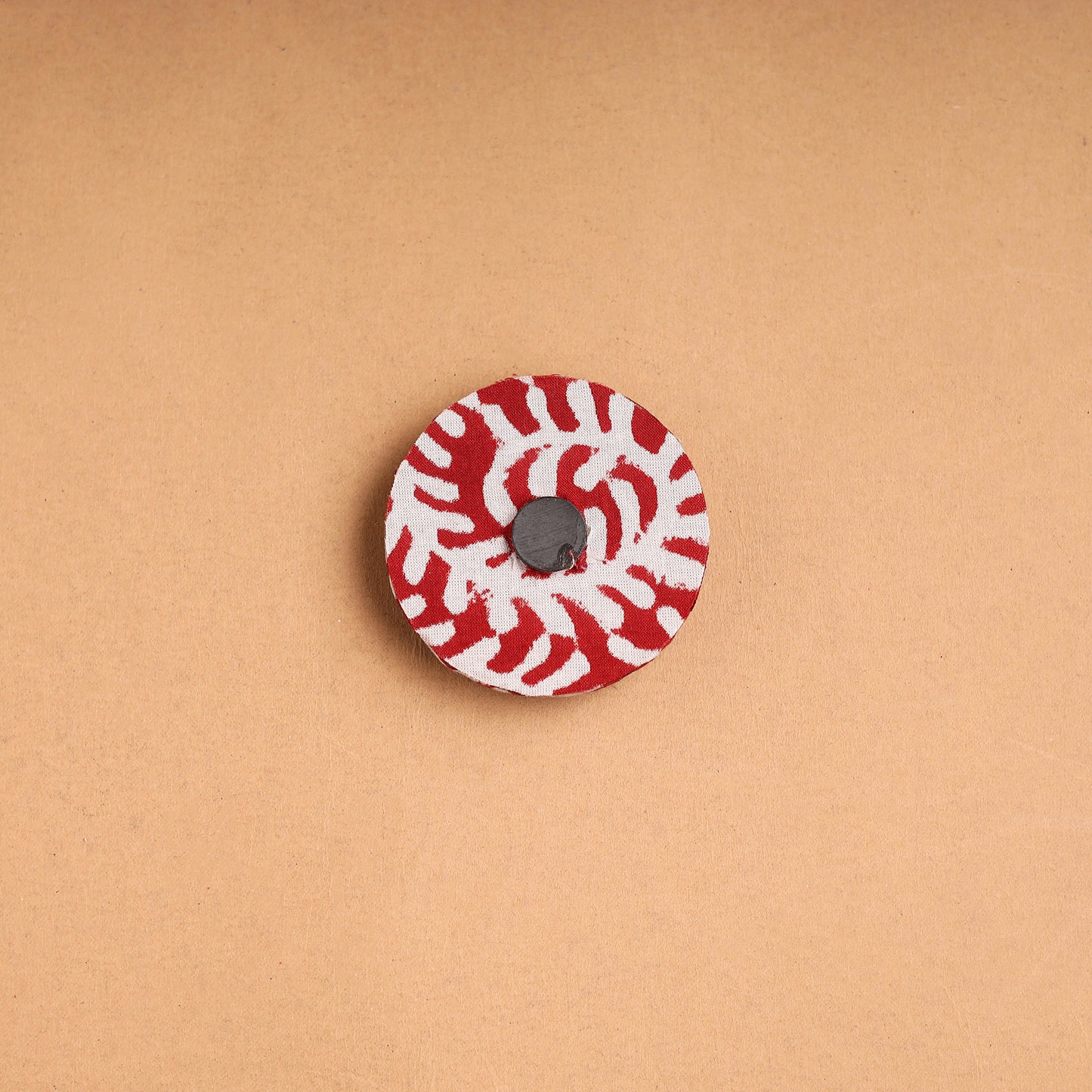 Elephant - Handmade Fabart Wooden Magnet 05