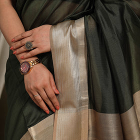 Green - traditional mulberry silk handloom saree 54