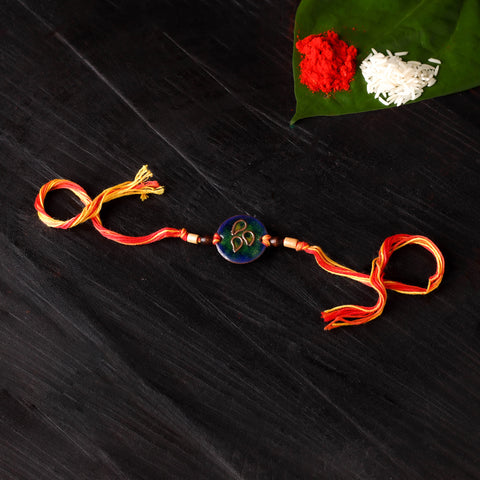 Morpankh - Copper Enamel Rakhi by Ekibeki 24