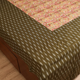 Pochampally Ikat with Kalamkari Patch Cotton Double Bedsheet Set (108 x 90 in) 01