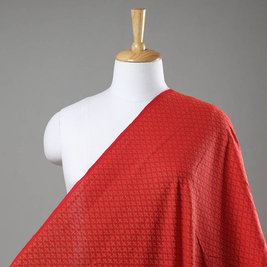 Red - Prewashed Jacquard Cotton Fabric
