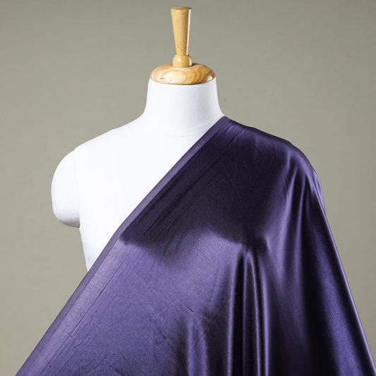 Dark Purple - Mashru Silk Plain Dyed Fabric (Width - 46 in)