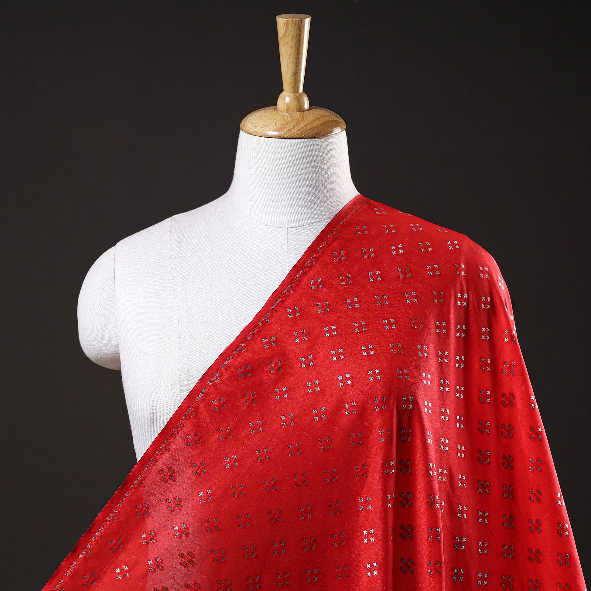 Banarasi Cutwork Zari Buti Silk Fabric