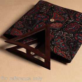 Red Handcrafted Sanganeri Printed Leather Hand Bag