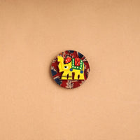 Elephant - Handmade Fabart Wooden Magnet 12