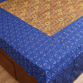 Pochampally Ikat with Kalamkari Patch Cotton Double Bedsheet Set (108 x 90 in) 03