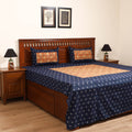 Pochampally Ikat with Kalamkari Patch Cotton Double Bedsheet Set (108 x 90 in) 04