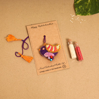  Bird - Handmade Felt Kids Rakhi 