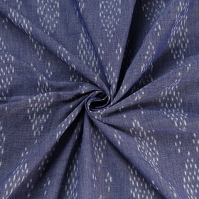 Blue - Exclusive! Pure Handspun Handwoven Pochampally Ikat Cotton x Wool Fabric 02