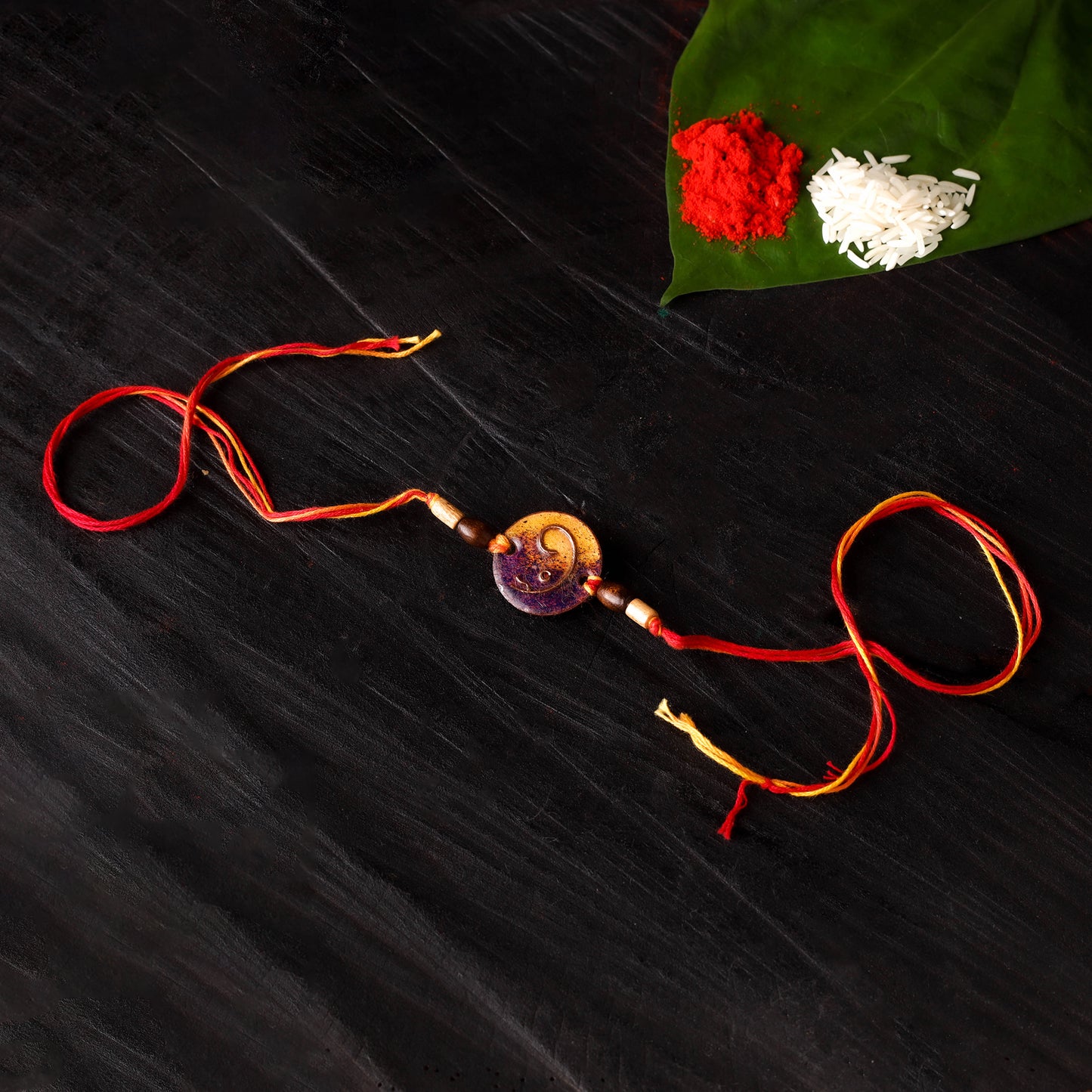 Ganesha - Copper Enamel Rakhi by Ekibeki 35