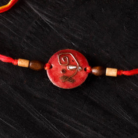 Geometric Ganesha  - Copper Enamel Rakhi by Ekibeki 37