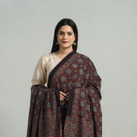 Hand Block Printed Cotton Ajrakh Dupatta 12