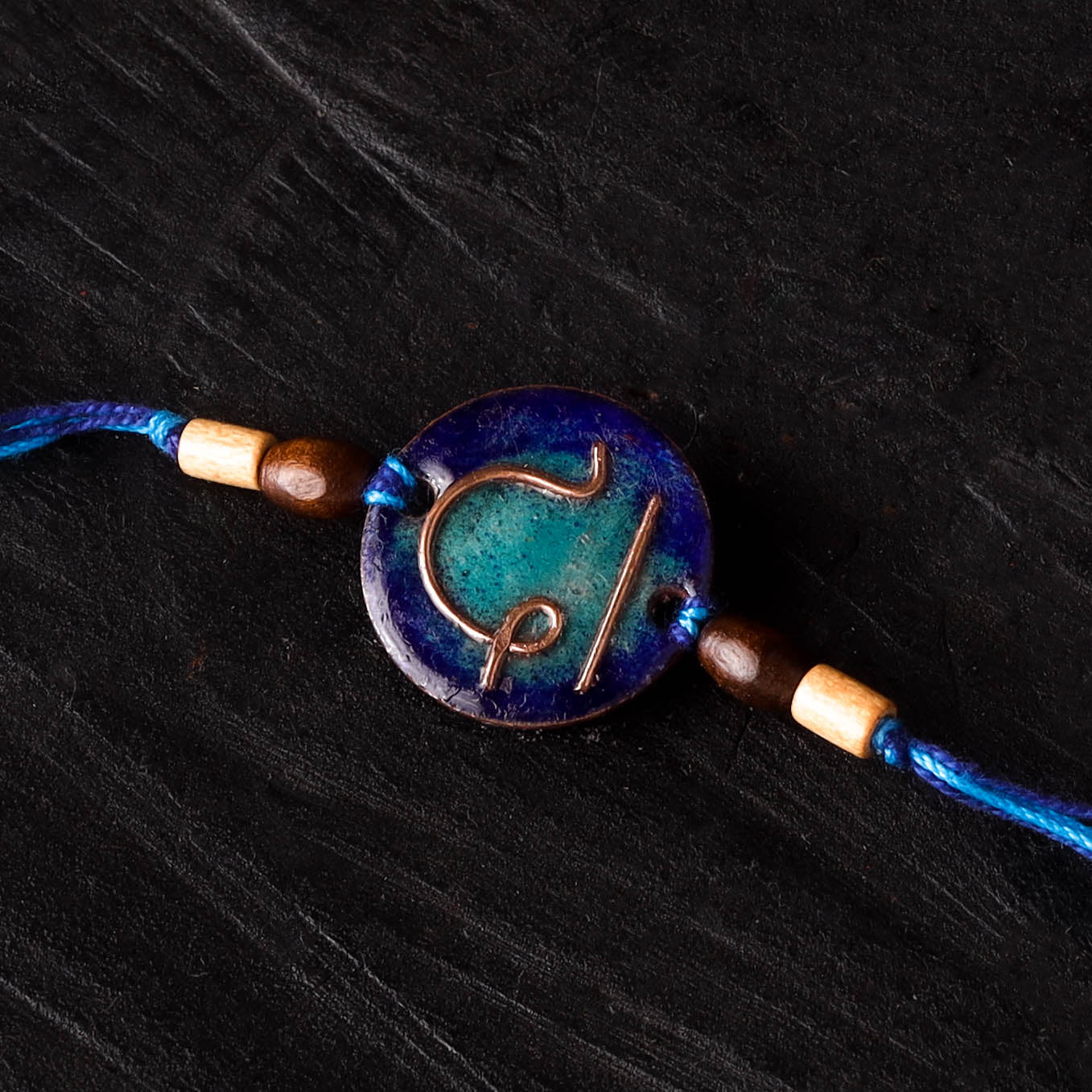 Daa - Copper Enamel Work Rakhi by Ekibeki 38