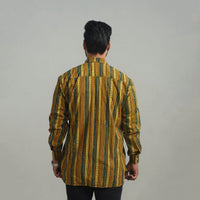 Multicolor - Natural Dyed Cotton Men Ajrakh Print Shirt 06