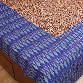 Pochampally Ikat with Kalamkari Patch Cotton Double Bedsheet Set (108 x 90 in) 08