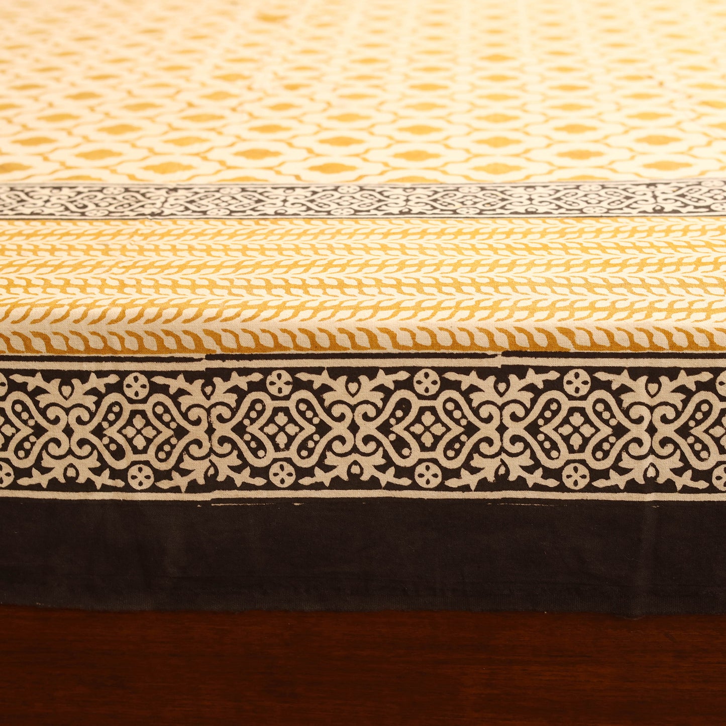 Bagru Hand Block Print Natural Dyed Cotton Double Bedsheet Set (108 x 90 in) 12