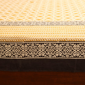 Bagru Hand Block Print Natural Dyed Cotton Double Bedsheet Set (108 x 90 in) 12
