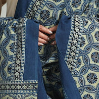 Hand Block Printed Cotton Ajrakh Dupatta 14