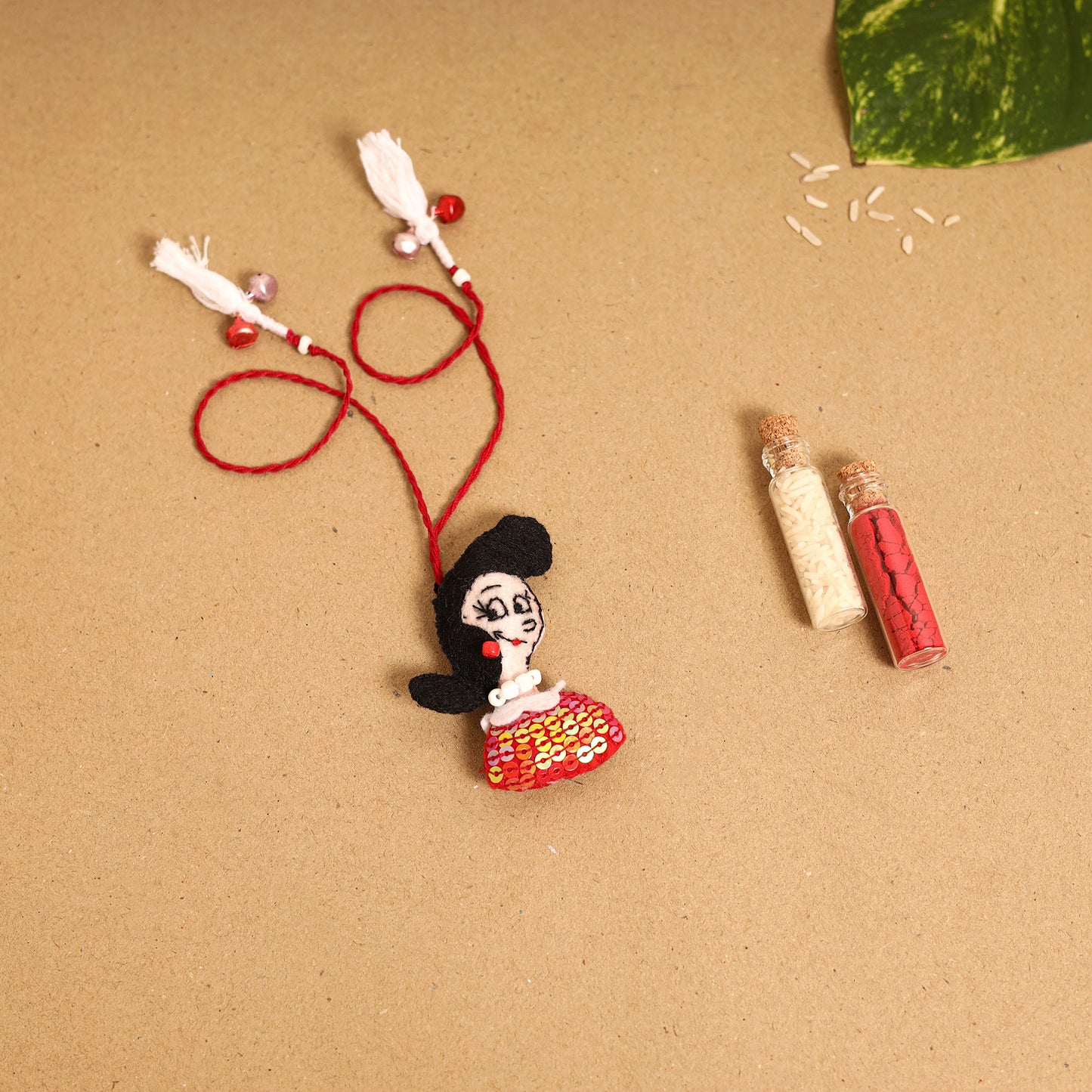 Popeye & Olive - Handmade Felt Rakhi & Lumba Set