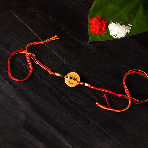 Smirk - Copper Enamel Work Rakhi by Ekibeki 43